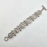 Sterling Silver Greek Scenic Relief Panel Bracelet