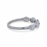 1.30CT Oval Cut Lab Grown Diamond Wedding Band 14k White Gold - Size 9.25