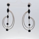Sterling Silver Black Cubic Zirconia Earrings