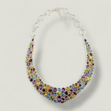 Sterling Silver Gemstone Necklace - 144 CTW