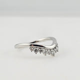0.40 CTW Diamond Ring 14k White Gold - Size 6.5