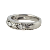 0.37 CTW Marquise Diamond Wedding Band 14k White Gold Size 6.25