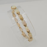11.36 CTW Opal and Diamond Bracelet 14k Yellow Gold