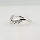 0.40 CTW Diamond Ring 14k White Gold - Size 6.5