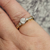 0.67 CTW Diamond Engagement Ring 14k Yellow Gold, Size 5.75