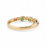 0.51 CTW Tsavorite and diamond Ring 14k Yellow Gold - Size 8