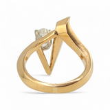 0.52Ct Diamond Solitaire Engagement Ring 14k Yellow Gold - Size 4.25
