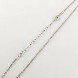 Sterling Silver Cubic Zirconia Owl Pin Pendant Necklace