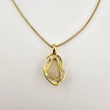 Opal and Diamond Pendant Necklace 14k & 18k Yellow Gold