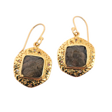 Sterling Silver Gold Vermeil Labradorite Earrings