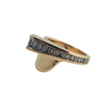 2.14 CTW Baguette Diamond Modernist Ring 14k Yellow Gold - Size 7.5