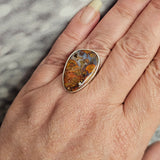 Sterling Silver Hungarian Agate Ring - Size 7.5
