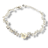 Sterling Silver Mother of Pearl Flower Bracelet