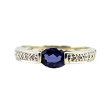 0.56 CT. Tanzanite and Diamond Ring 14k White Gold - Size 9
