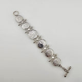 Sterling Silver Greek Scenic Relief Panel Bracelet