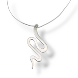 Sterling Silver Modernist Swirl Necklace