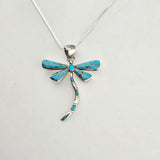 Sterling Silver Turquoise Dragonfly Necklace