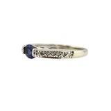 0.56 CT. Tanzanite and Diamond Ring 14k White Gold - Size 9