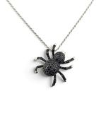 Sterling Silver Cubic Zirconia Spider Necklace
