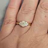 1.02 CTW Phoenix Cut Diamond Engagement Ring 18k Yellow Gold - Size 6.75