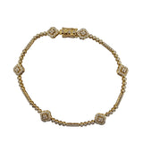 1.36 CTW Diamond Station Bracelet 18k Yellow Gold