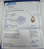 Opal and Diamond Pendant Necklace 14k & 18k Yellow Gold