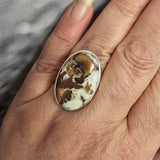 Sterling Silver Copper Dolomite Ring - Size 8