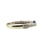 0.56 CT. Tanzanite and Diamond Ring 14k White Gold - Size 9