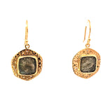Sterling Silver Gold Vermeil Labradorite Earrings