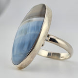 Sterling Silver Blue Opal Ring - Size 9