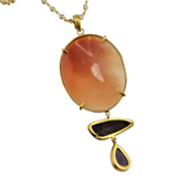 Sterling Silver Gold Vermeil Cameo Necklace