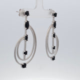 Sterling Silver Black Cubic Zirconia Earrings