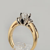 0.67 CTW Diamond Engagement Ring 14k Yellow Gold, Size 5.75
