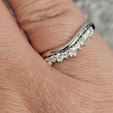 0.40 CTW Diamond Ring 14k White Gold - Size 6.5