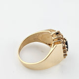 0.71CT Sapphire And Diamond Ring 14k Yellow Gold - Size 7.5