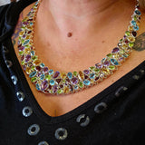 Sterling Silver Gemstone Necklace - 144 CTW