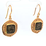 Sterling Silver Gold Vermeil Labradorite Earrings