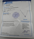 0.85 CTW Multi-Cut Diamond Pendant Necklace 14k White Gold