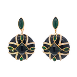 Sterling Silver Gold Vermeil Cubic Zirconia Statement Earrings