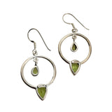 Sterling Silver Peridot Dangle Earrings