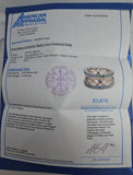 1.99 CTW Colorful Diamond Floral Band 14k White Gold - Size 7