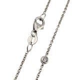 0.39CT Ruby and Diamond Halo Necklace 14k White Gold