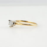 0.40 Ct. Heart Cut Diamond Solitiare Engagement Ring 14k Yellow Gold - Size 7