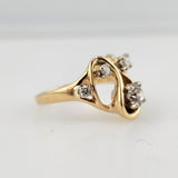 0.58CTW Old European Cut Diamond Ring 14k Yellow Gold - Size 5.5