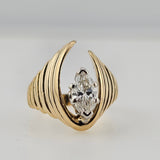 0.91ct. Marquise Cut Diamond Solitiare Ring 14k Yellow Gold - Size 6.5