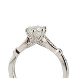 1.06 CTW Diamond Engagement Ring 14k White Gold - Size 6.5