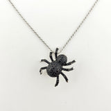 Sterling Silver Cubic Zirconia Spider Necklace