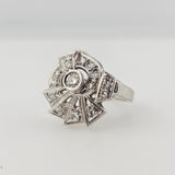 0.42 CTW Diamond Ring 18k White Gold - Size 4.75
