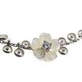Sterling Silver Mother of Pearl Flower Bracelet