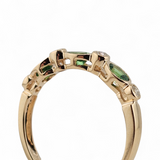0.51 CTW Tsavorite and diamond Ring 14k Yellow Gold - Size 8